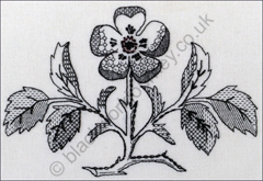 CH0376 - Kenya Rose Blackwork - 4.50 GBP